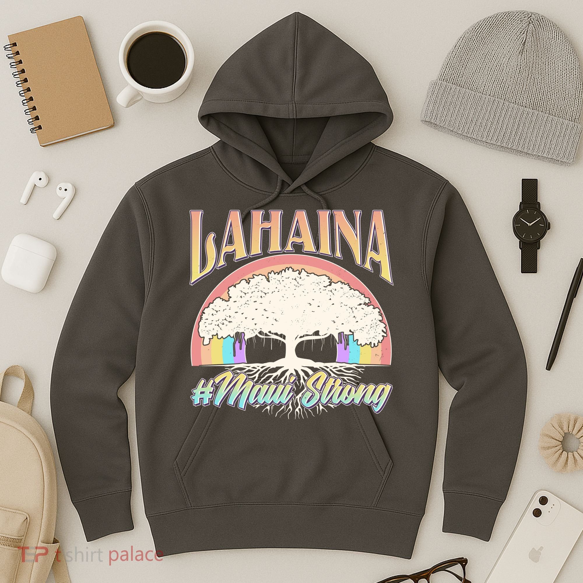 Lahaina Hawaii Banyan Tree #Maui Strong Hoodie