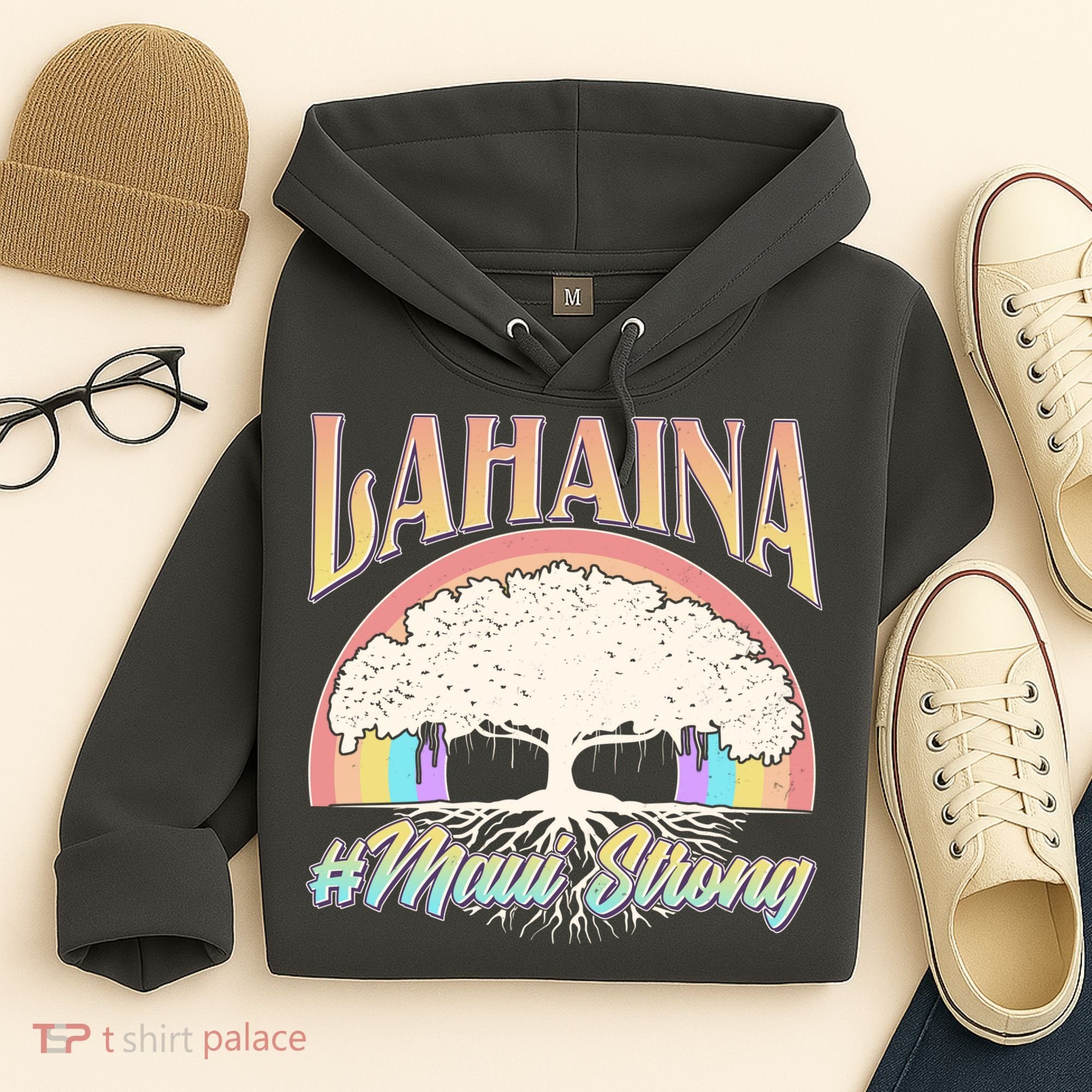 Lahaina Hawaii Banyan Tree #Maui Strong Hoodie