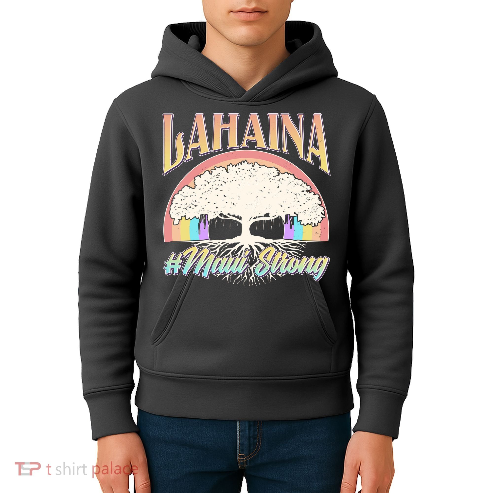 Lahaina Hawaii Banyan Tree #Maui Strong Kids Hoodie