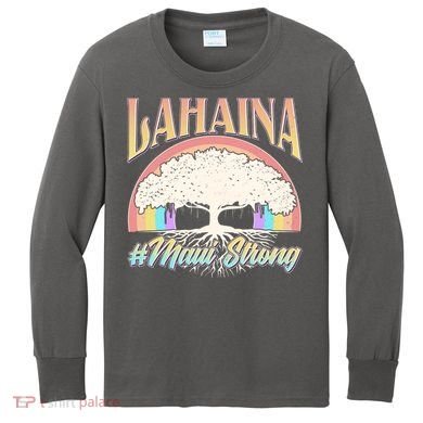 Lahaina Hawaii Banyan Tree #Maui Strong Kids Long Sleeve Shirt