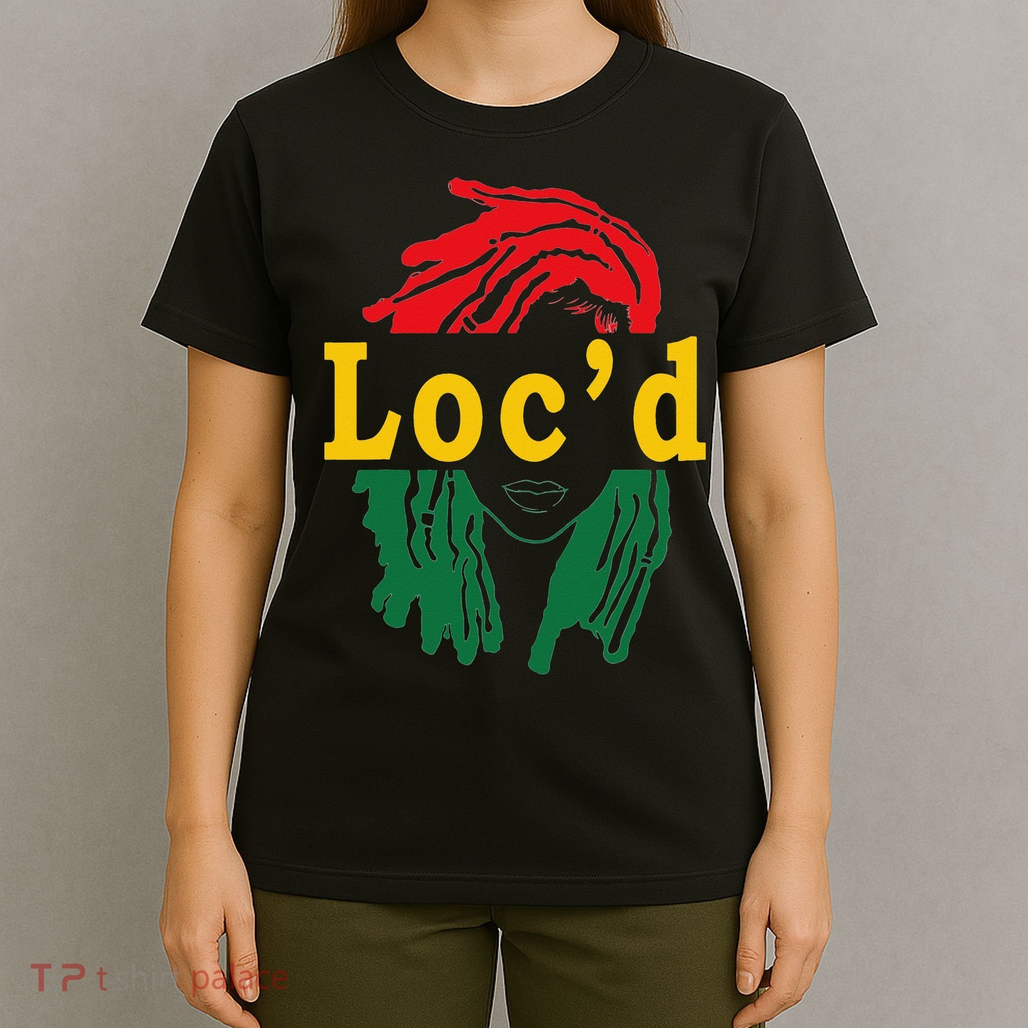 Loc'd Hair Black Woman Melanin Juneteenth T-Shirt