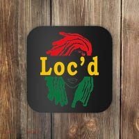 Loc'd Hair Black Woman Melanin Juneteenth Coaster thumb 0
