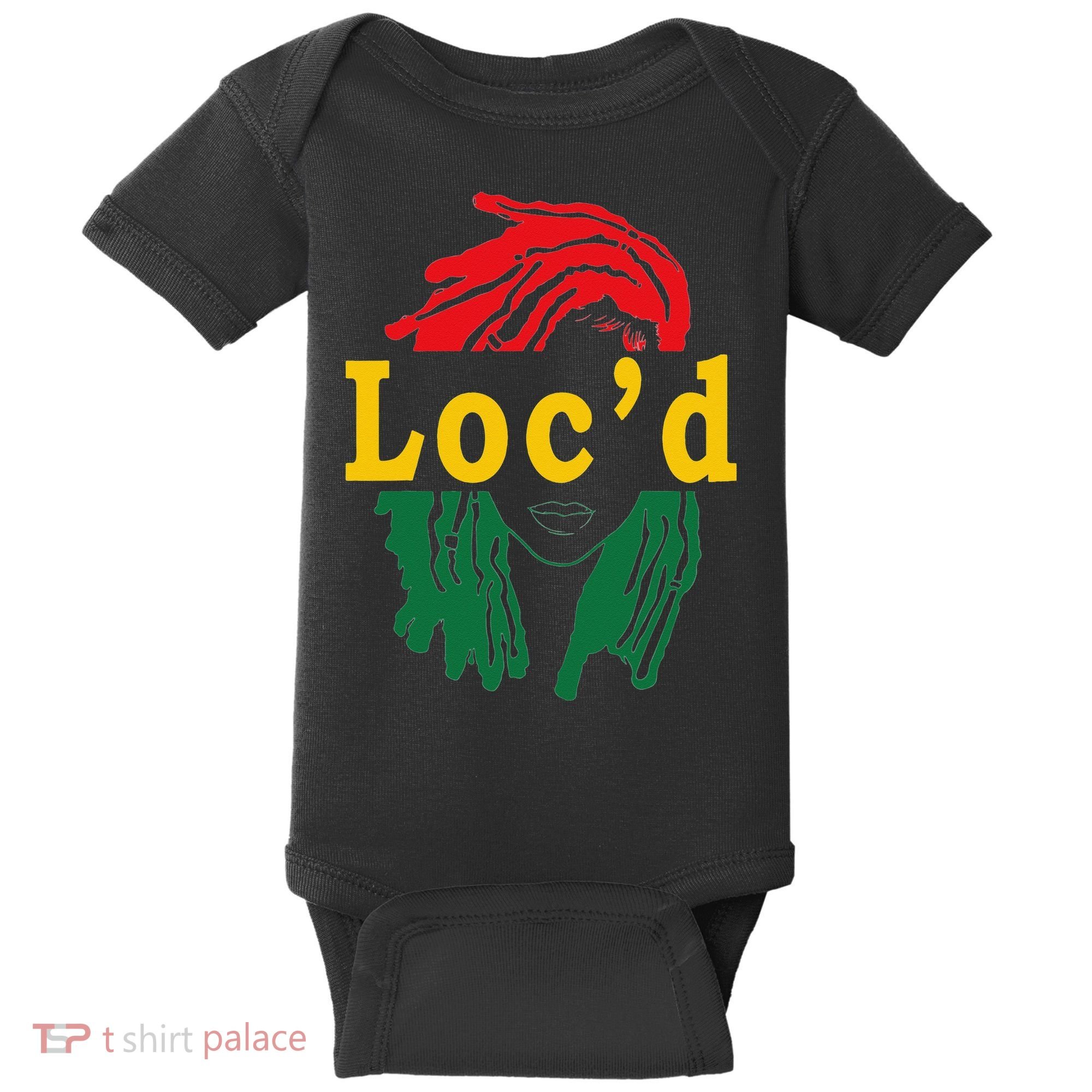 Loc'd Hair Black Woman Melanin Juneteenth Baby Bodysuit
