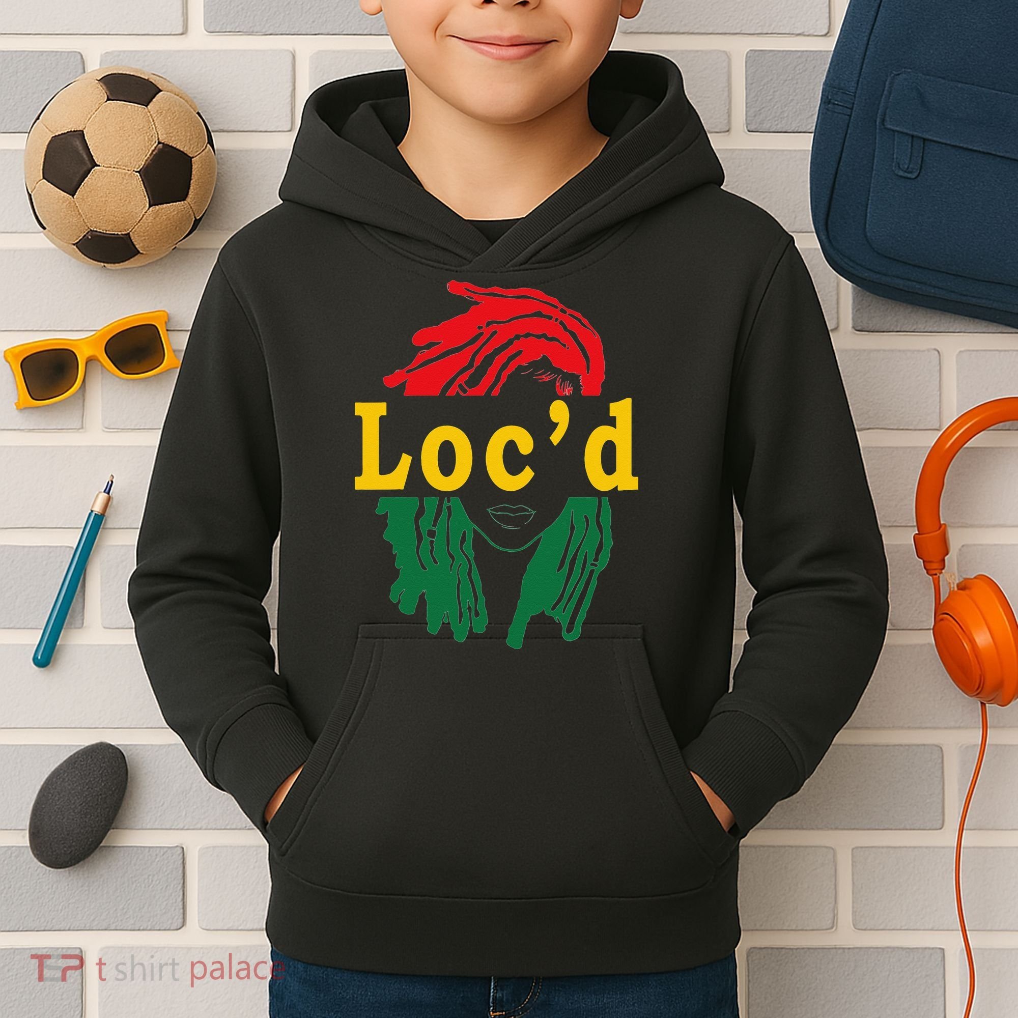Loc'd Hair Black Woman Melanin Juneteenth Kids Hoodie