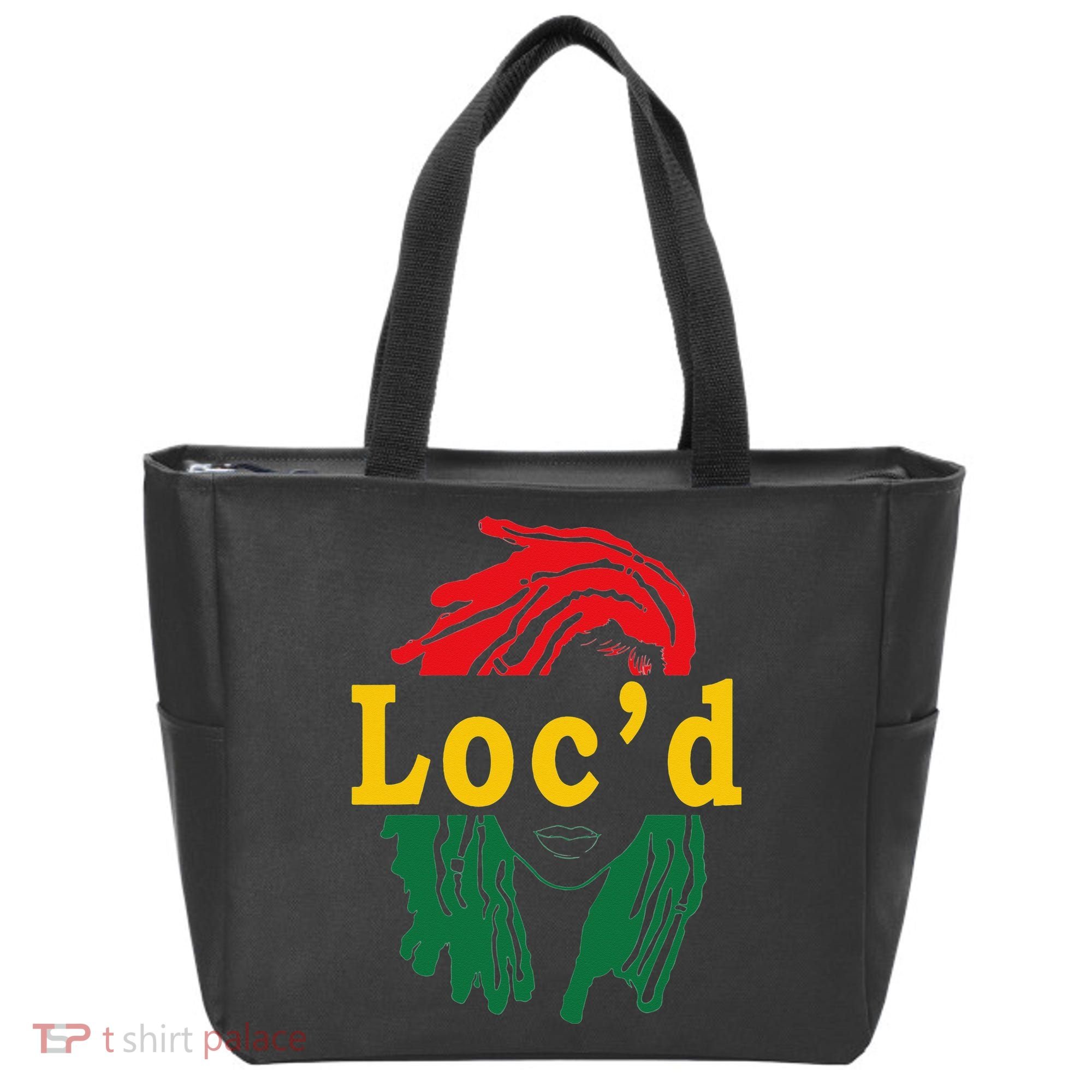 Loc'd Hair Black Woman Melanin Juneteenth Tote Bag