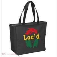 Loc'd Hair Black Woman Melanin Juneteenth Tote Bag thumb 2