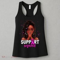 Loc'd Hair Black Woman Support Squad Breast Cancer Awareness Women's Tank Top thumb 3