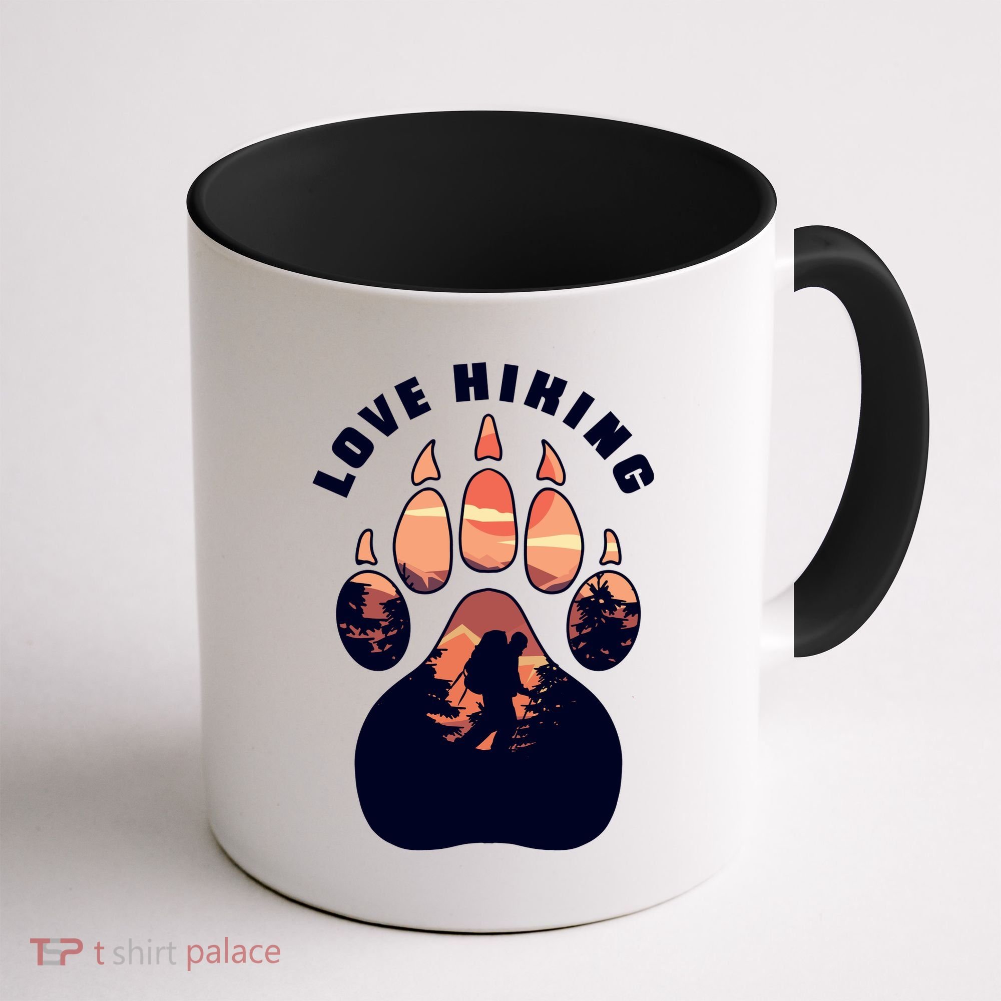 Love Hiking Bear Paw Coffee Mug