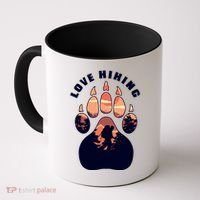 Love Hiking Bear Paw Coffee Mug thumb 0