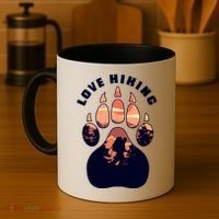 Love Hiking Bear Paw Coffee Mug thumb 4
