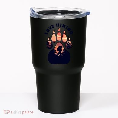 Love Hiking Bear Paw Tumbler
