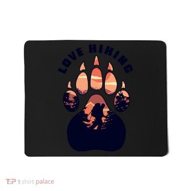 Love Hiking Bear Paw Mousepad