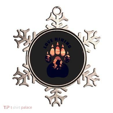 Love Hiking Bear Paw Ornament