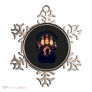 Love Hiking Bear Paw Ornament