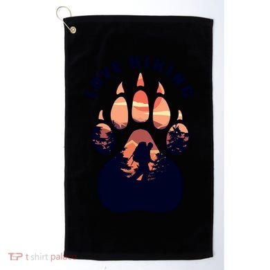 Love Hiking Bear Paw Golf Towel