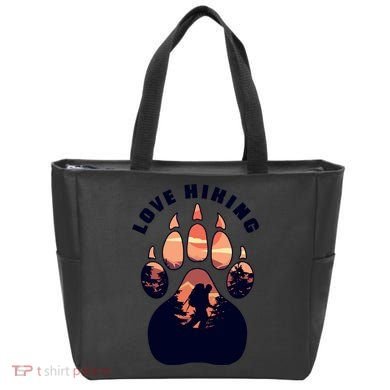 Love Hiking Bear Paw Tote Bag