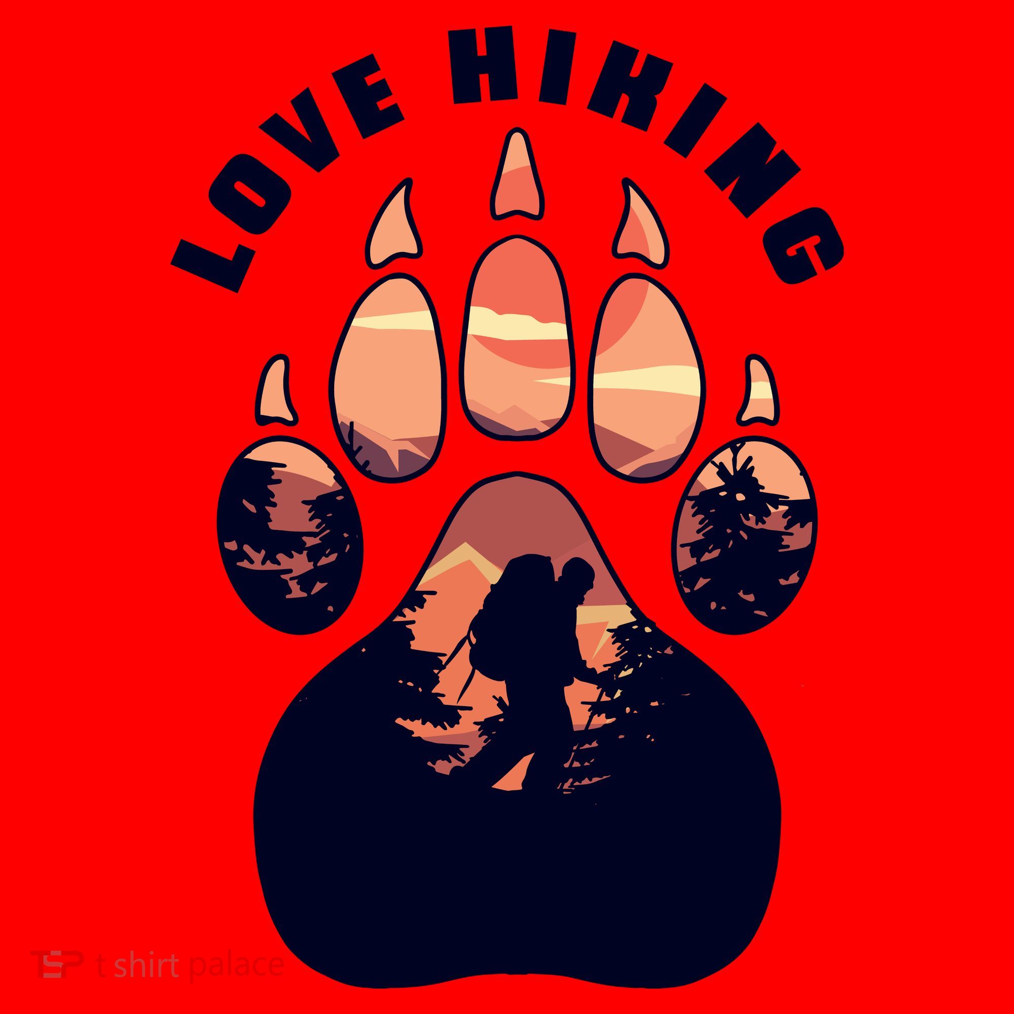Love Hiking Bear Paw Santa Hat