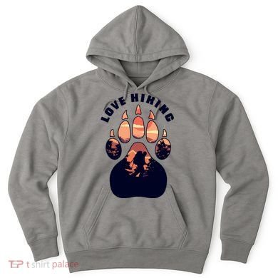 Love Hiking Bear Paw Hoodie
