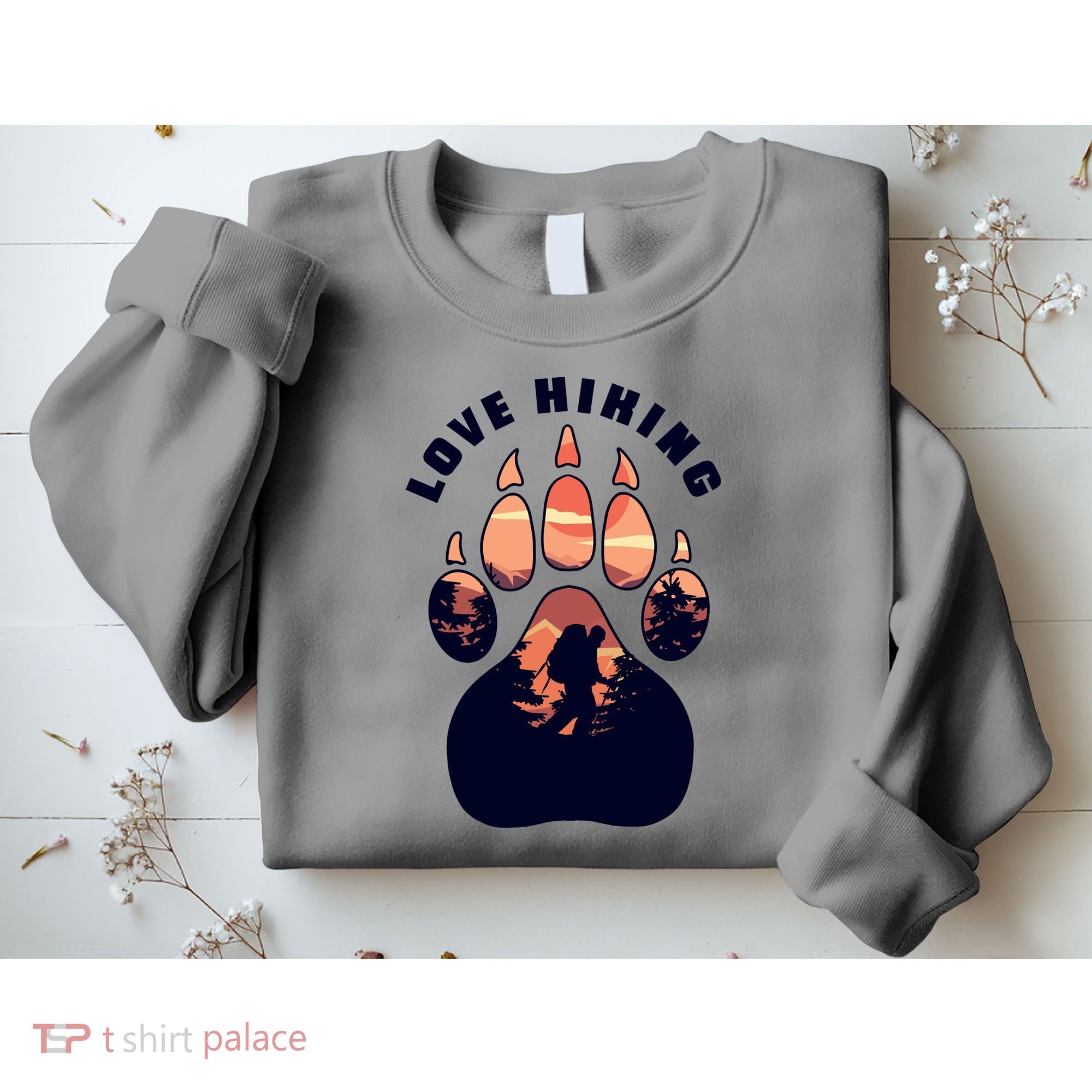 Love Hiking Bear Paw Sweatshirt