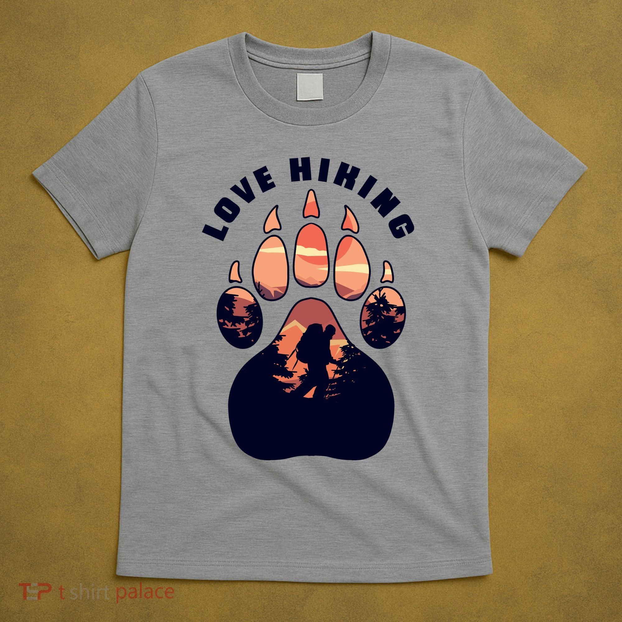 Love Hiking Bear Paw T-Shirt