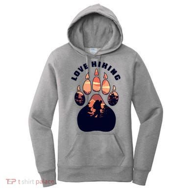 Love Hiking Bear Paw Women's Hoodie