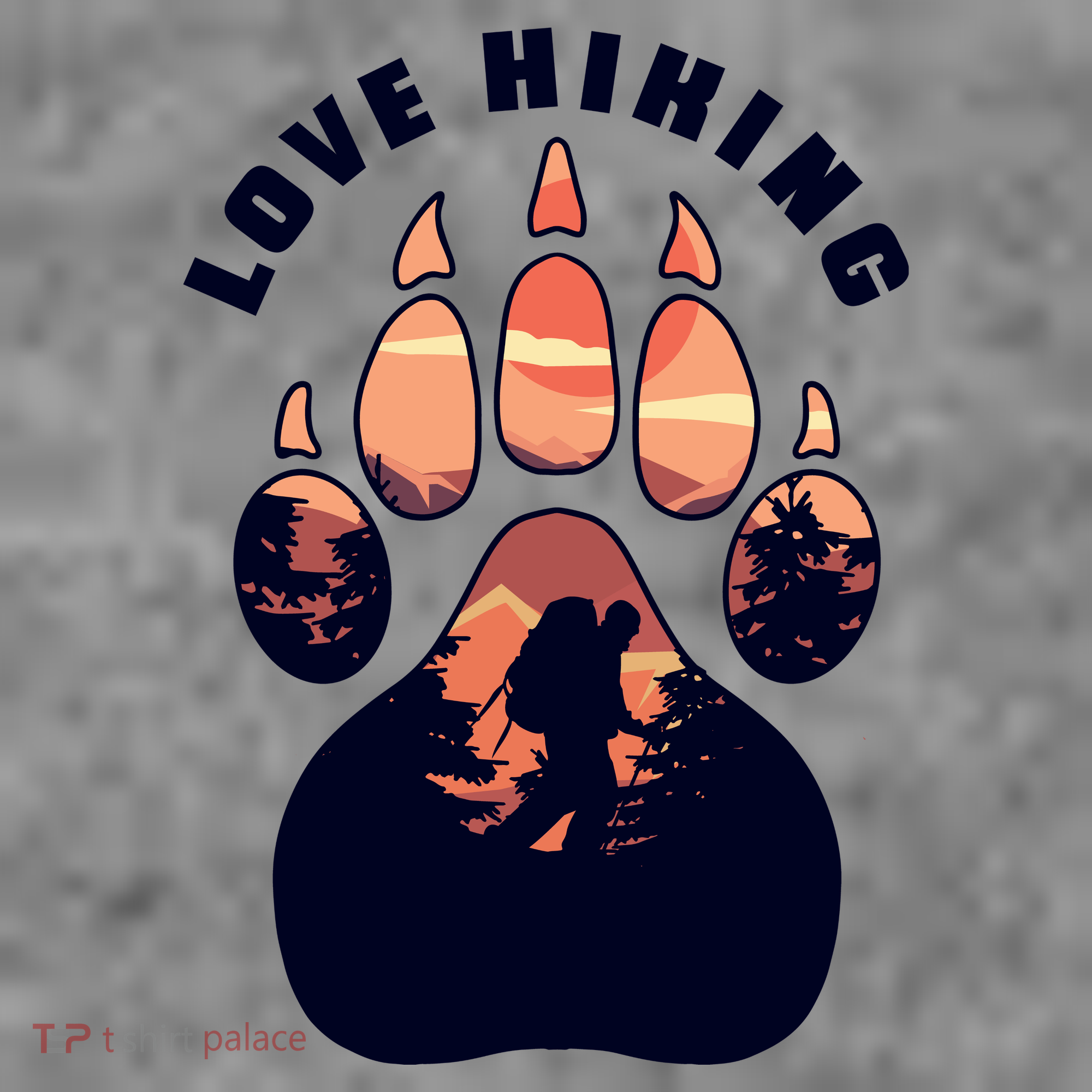 Love Hiking Bear Paw Women's Hoodie
