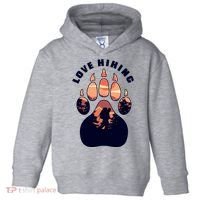 Love Hiking Bear Paw Toddler Hoodie thumb 0