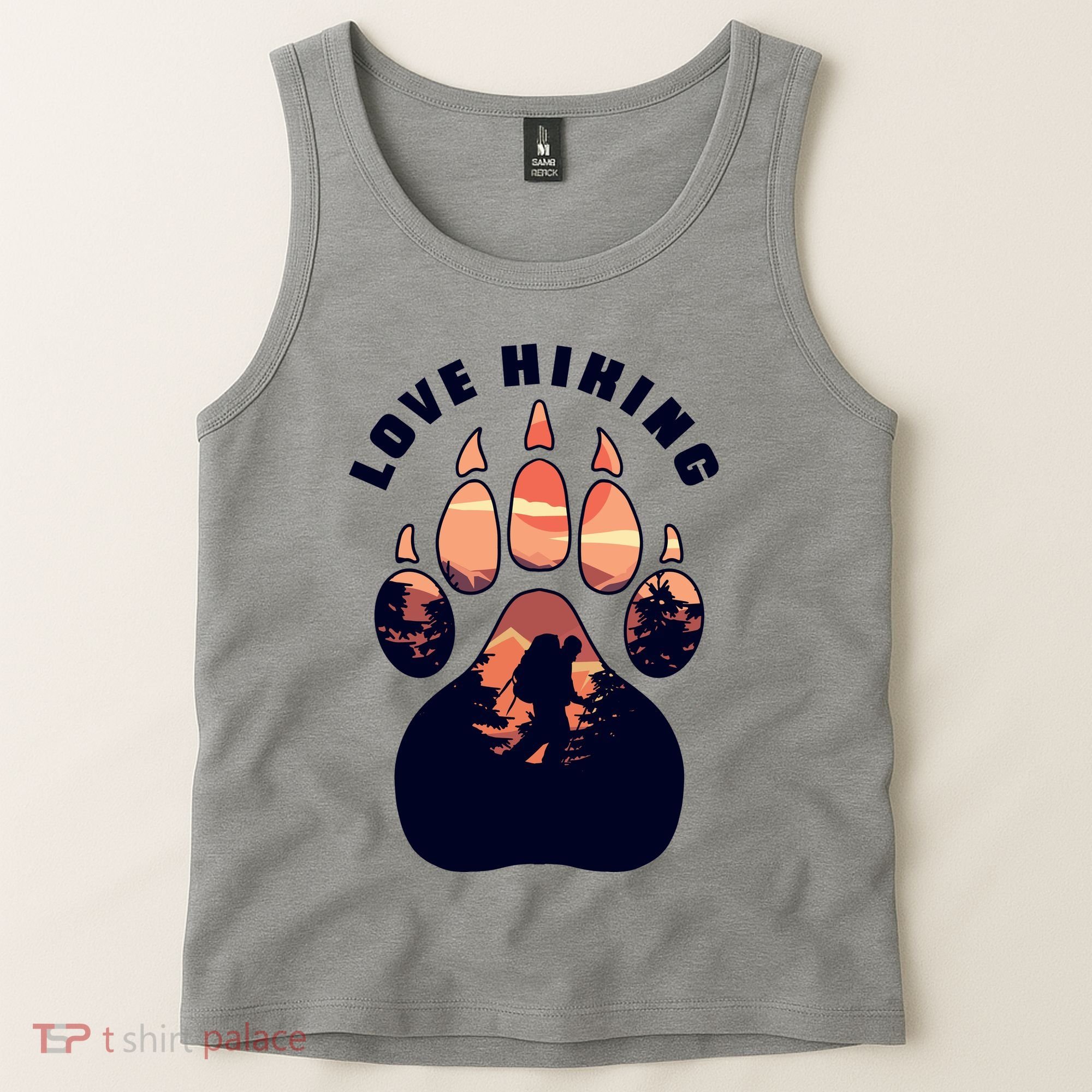 Love Hiking Bear Paw Tank Top