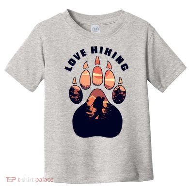 Love Hiking Bear Paw Toddler T-Shirt