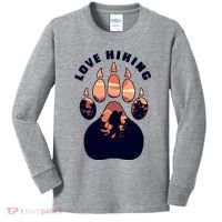 Love Hiking Bear Paw Kids Long Sleeve Shirt thumb 0