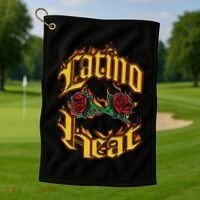 Latino Heat Can You Stand The Heat Golf Towel thumb 1