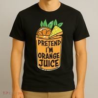 Lazy Halloween Costume Pretend Im Orange Juice, Funny Halloween Shirts T-Shirt thumb 3