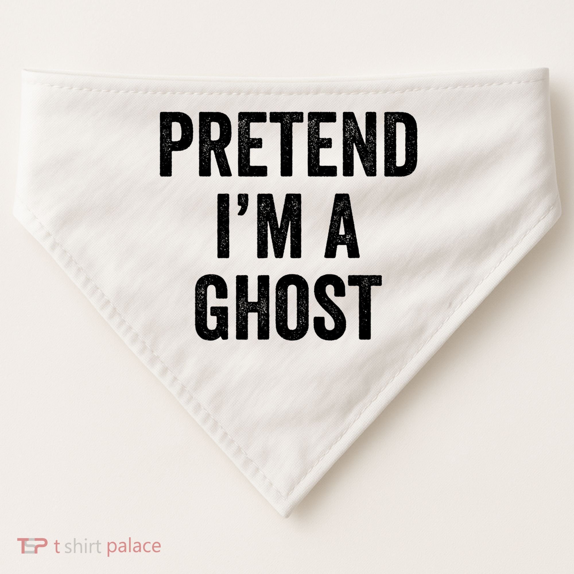 Lazy Halloween Costume Last Minute Gift Pretend I'm A Ghost USA-Made Doggie Bandana