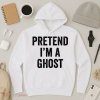 Lazy Halloween Costume Last Minute Gift Pretend I'm A Ghost Hoodie thumb 3