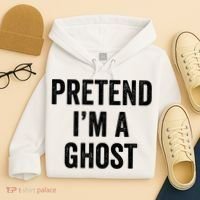 Lazy Halloween Costume Last Minute Gift Pretend I'm A Ghost Hoodie thumb 4