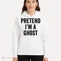 Lazy Halloween Costume Last Minute Gift Pretend I'm A Ghost Hoodie thumb 5