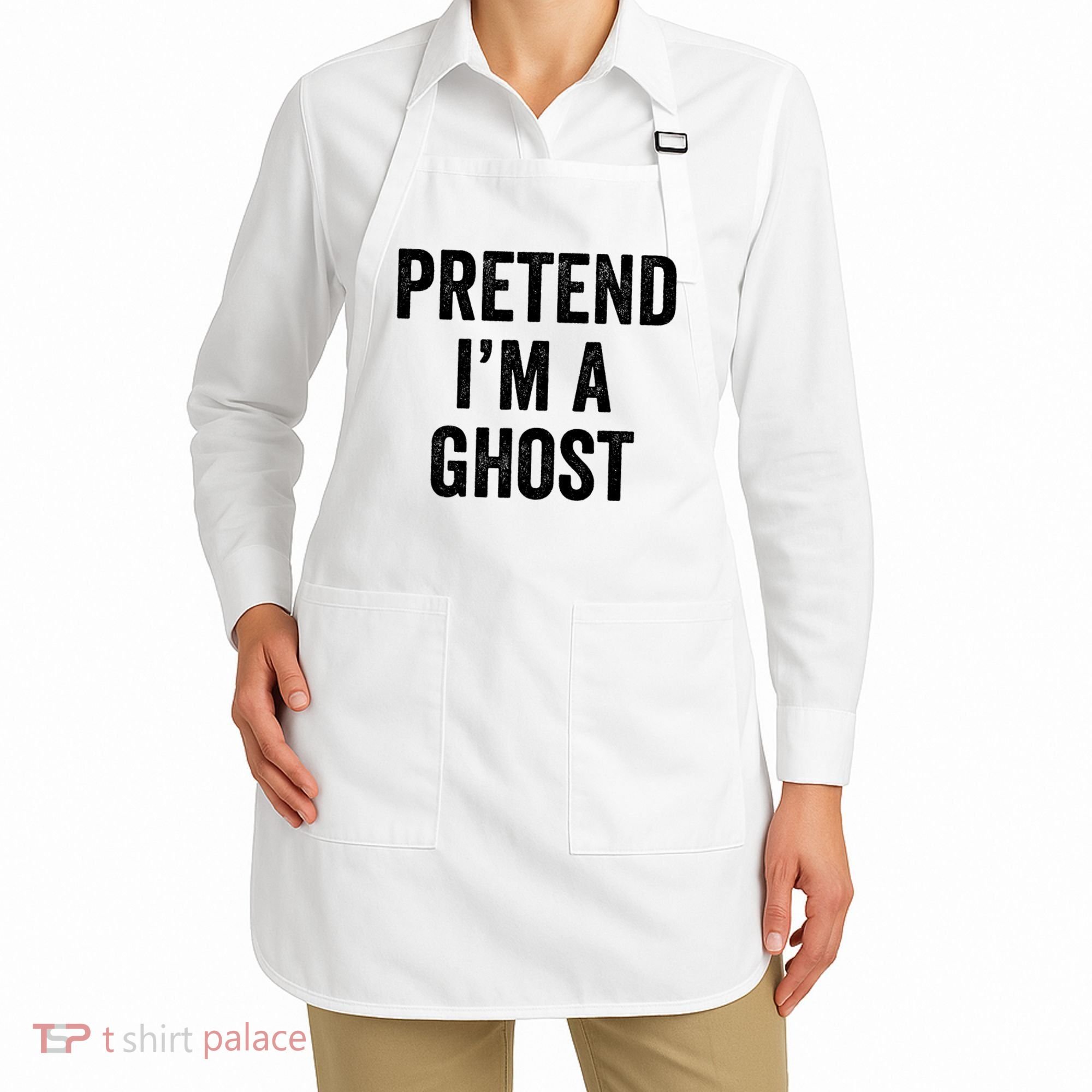 Lazy Halloween Costume Last Minute Gift Pretend I'm A Ghost Apron