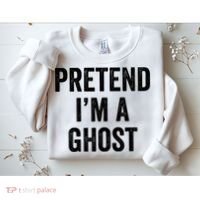 Lazy Halloween Costume Last Minute Gift Pretend I'm A Ghost Sweatshirt thumb 2