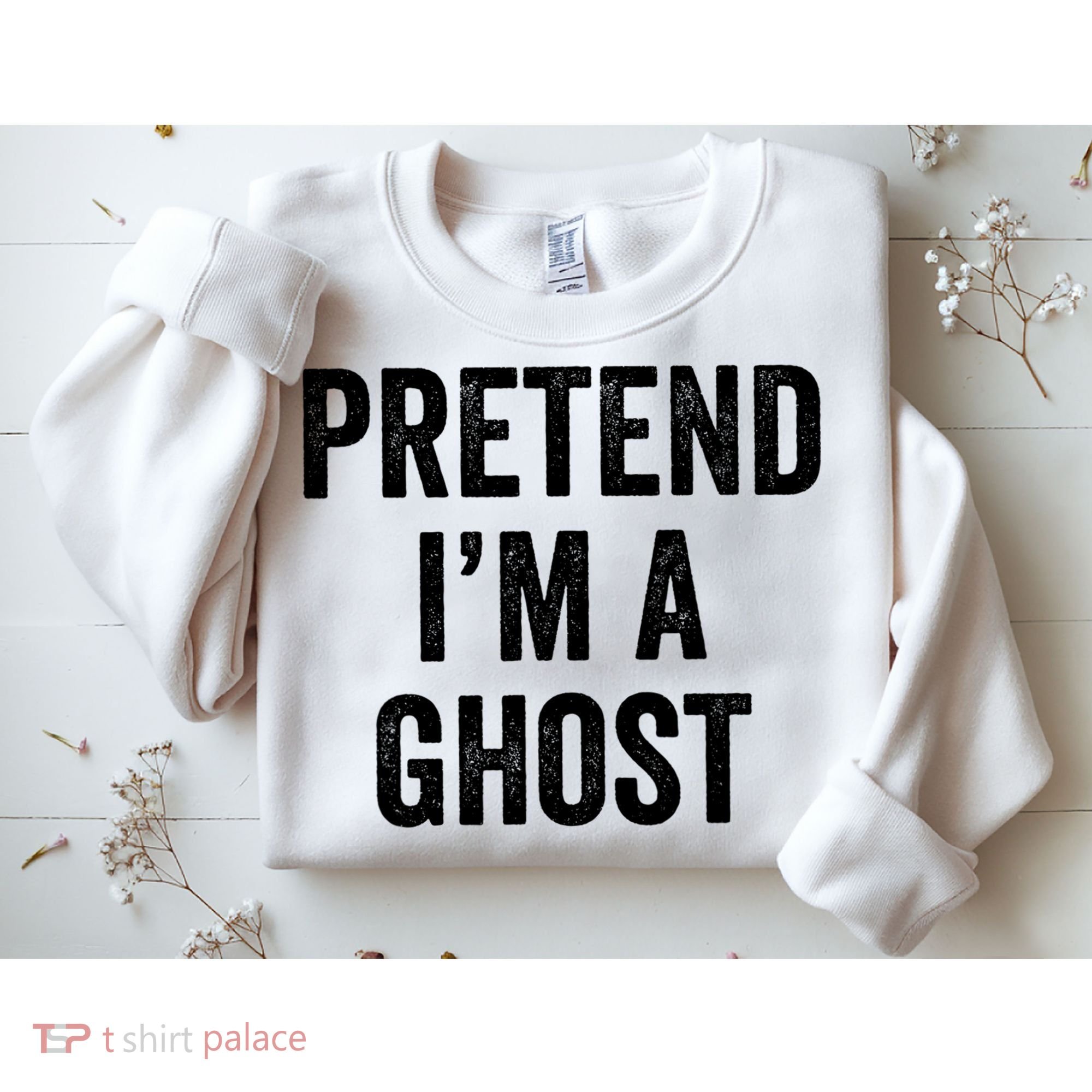 Lazy Halloween Costume Last Minute Gift Pretend I'm A Ghost Sweatshirt