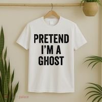 Lazy Halloween Costume Last Minute Gift Pretend I'm A Ghost T-Shirt thumb 2
