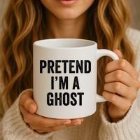 Lazy Halloween Costume Last Minute Gift Pretend I'm A Ghost Coffee Mug thumb 3