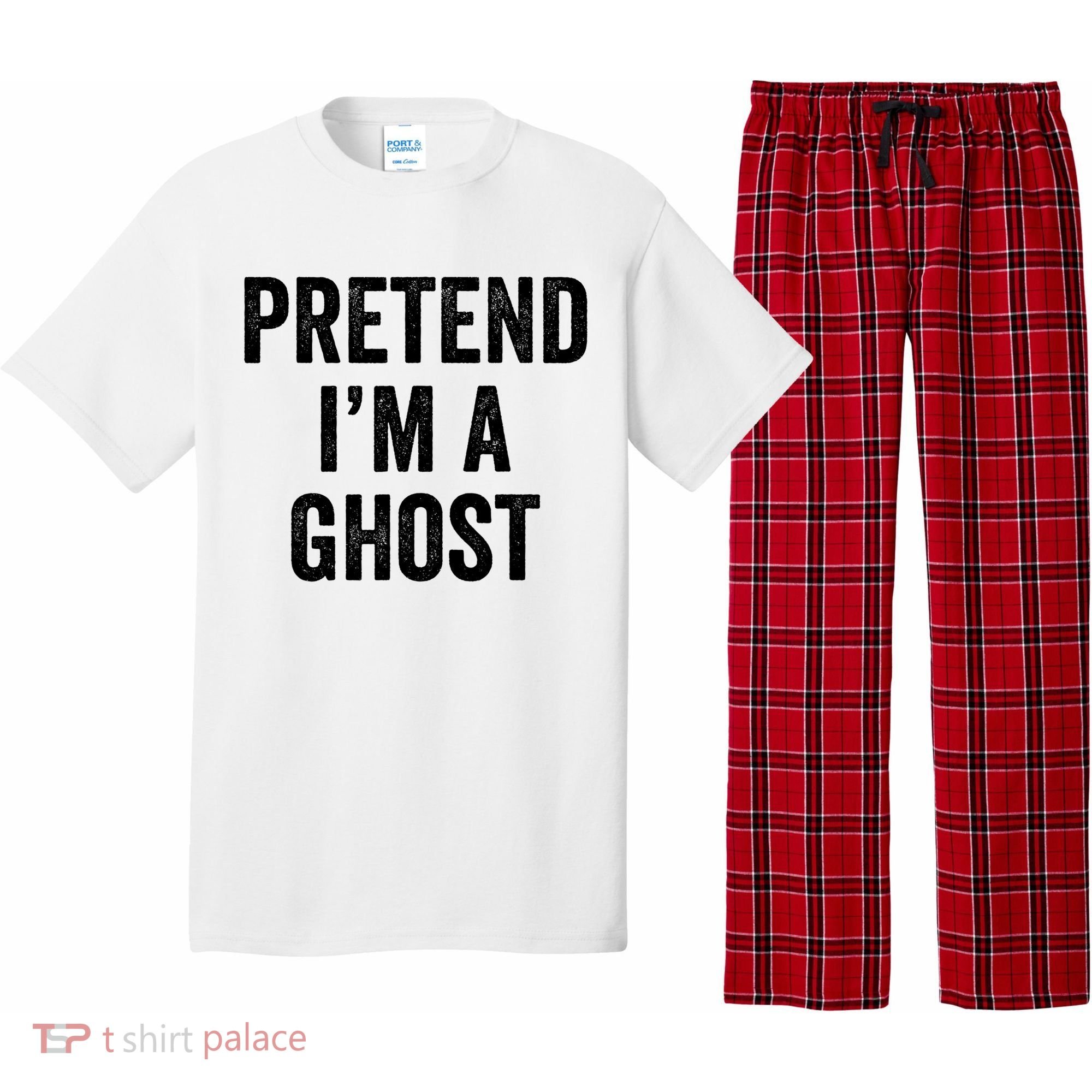Lazy Halloween Costume Last Minute Gift Pretend I'm A Ghost Pajama Set