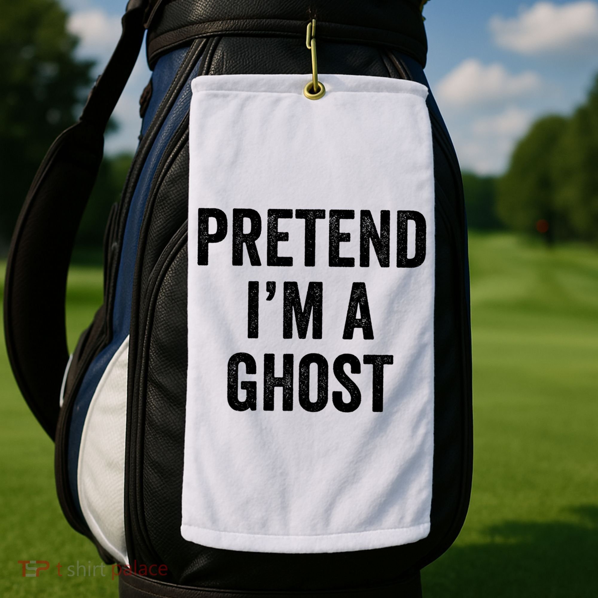 Lazy Halloween Costume Last Minute Gift Pretend I'm A Ghost Golf Towel