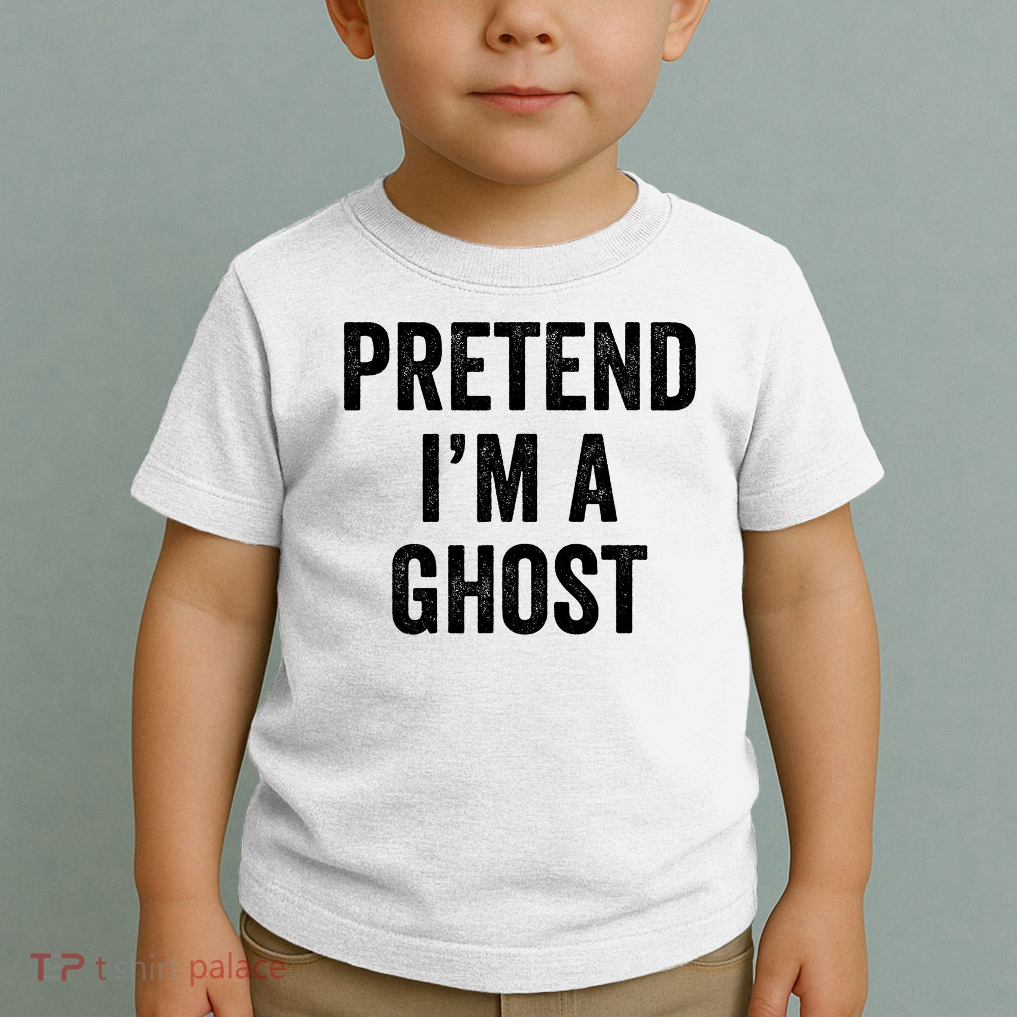 Lazy Halloween Costume Last Minute Gift Pretend I'm A Ghost Toddler T-Shirt