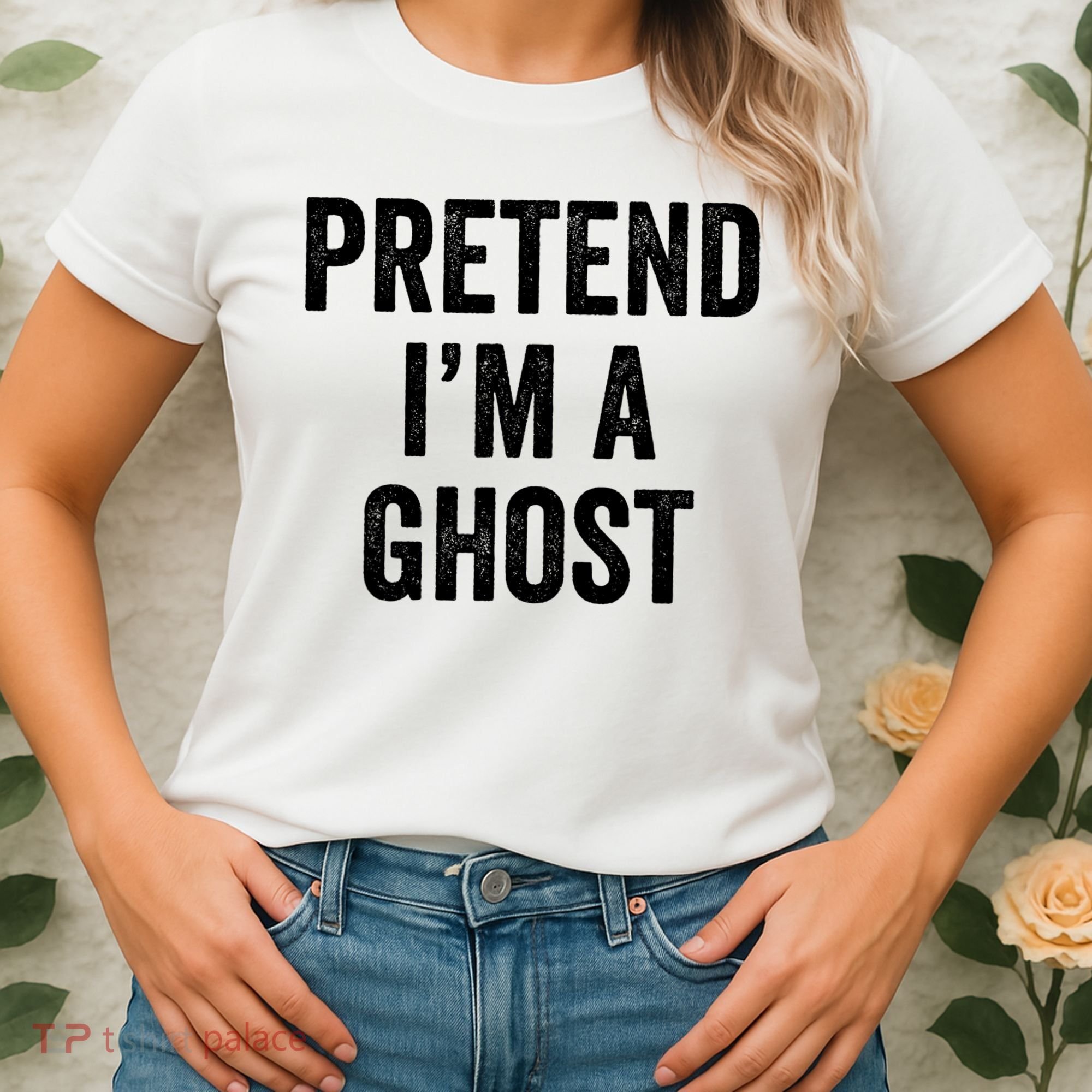 Lazy Halloween Costume Last Minute Gift Pretend I'm A Ghost Women's T-Shirt