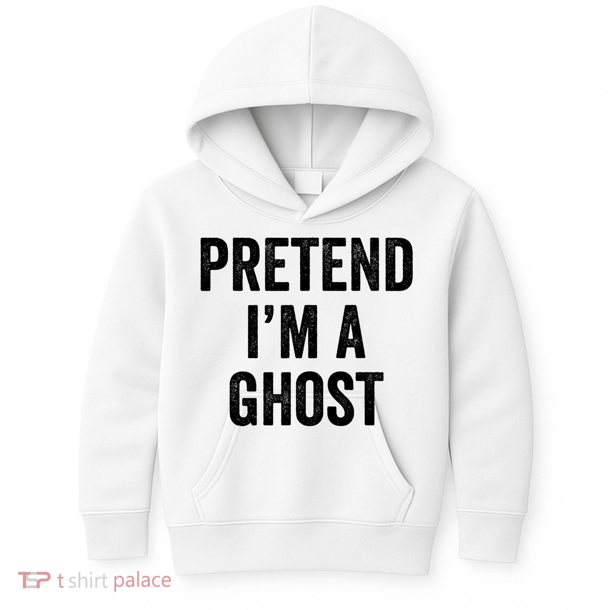 Lazy Halloween Costume Last Minute Gift Pretend I'm A Ghost Kids Hoodie
