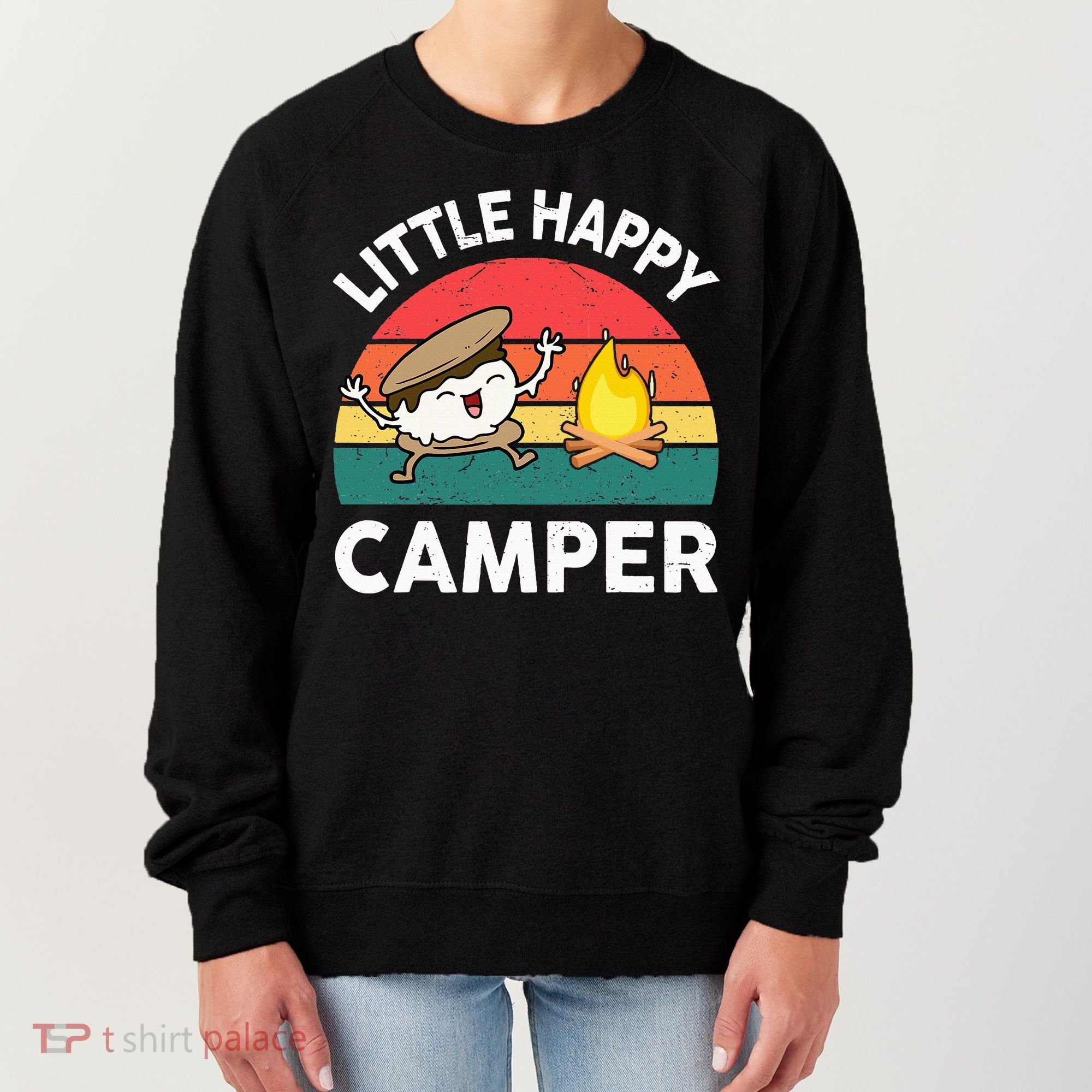 Little Happy Camper Funny Smore Camping Women's Sweatshirt