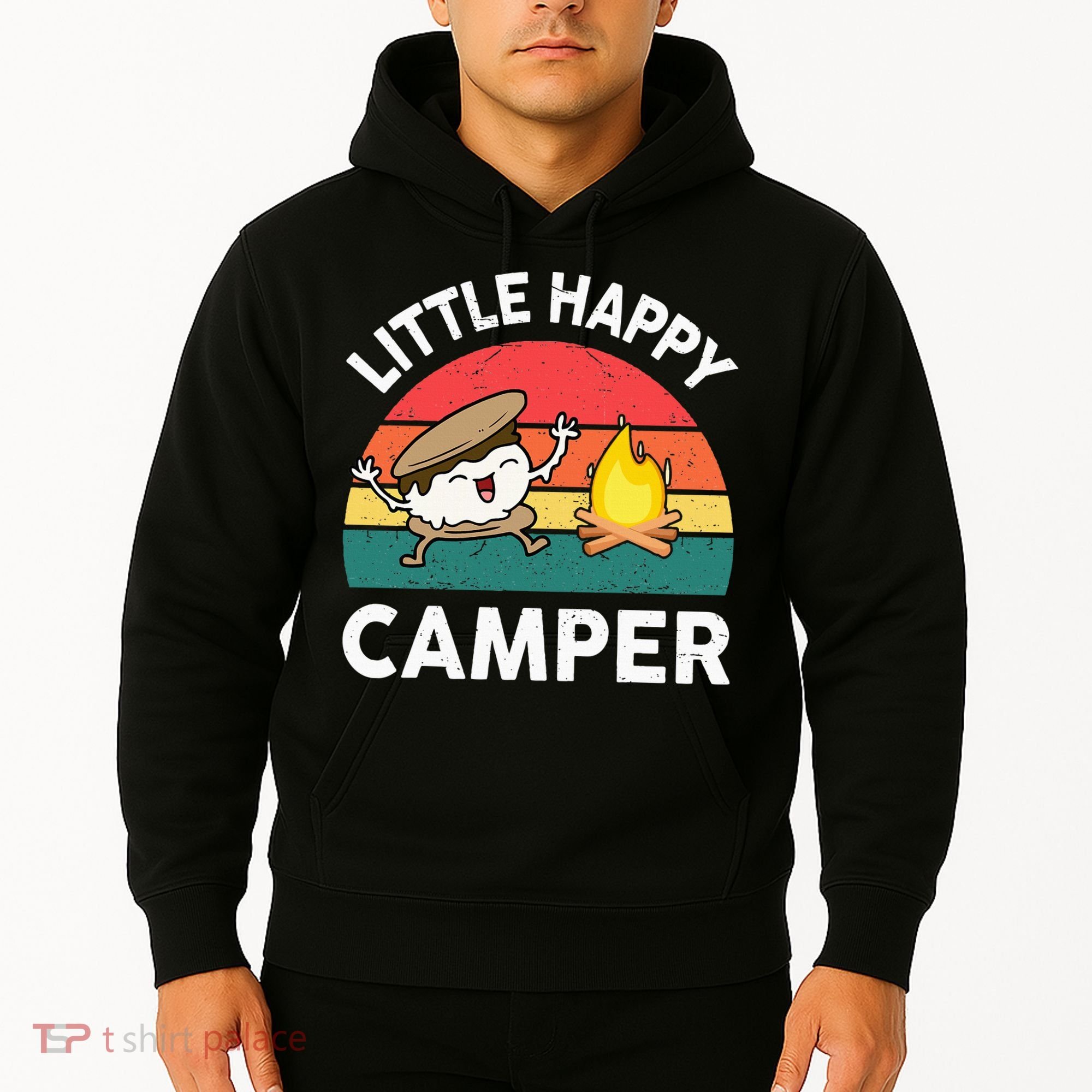 Little Happy Camper Funny Smore Camping Hoodie