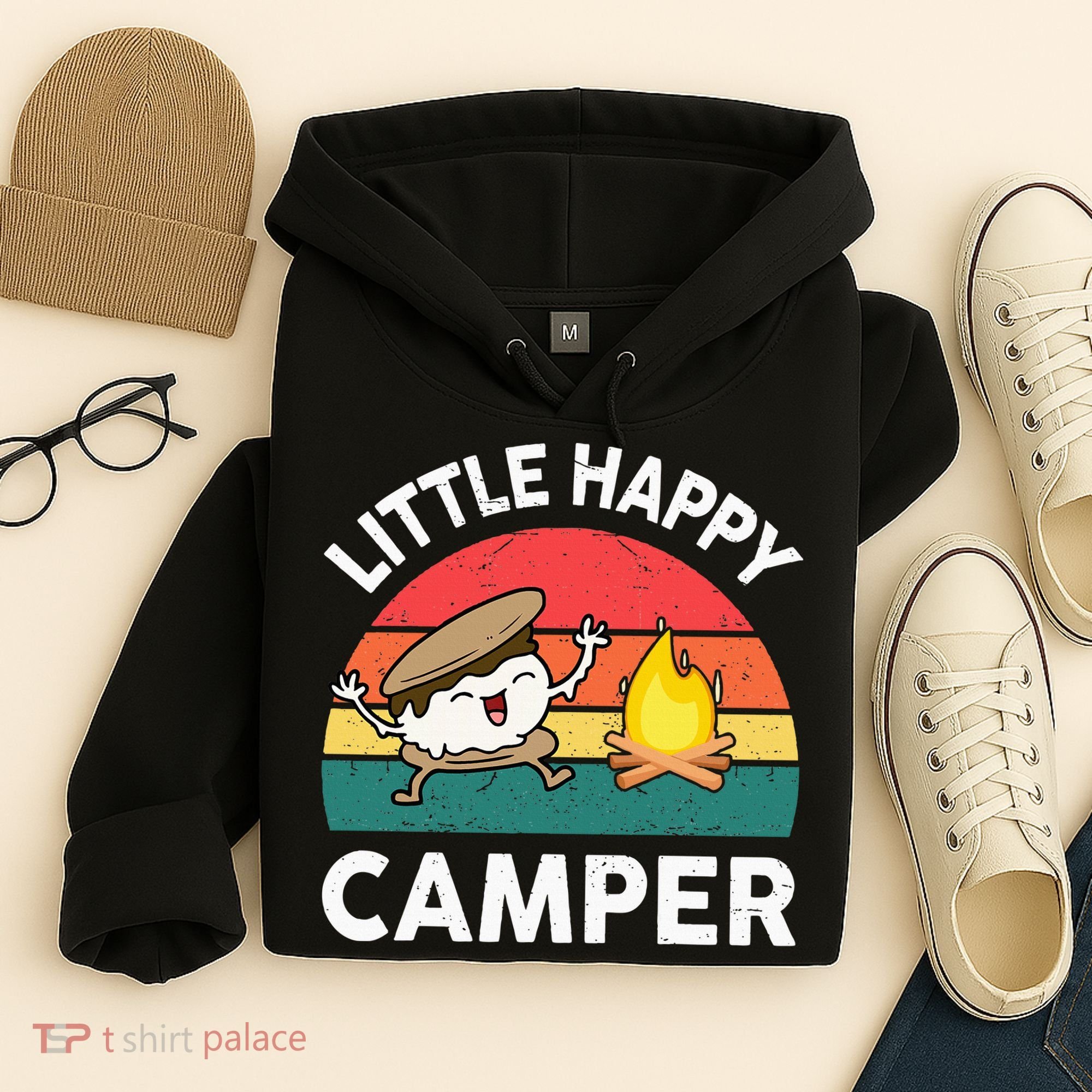 Little Happy Camper Funny Smore Camping Hoodie