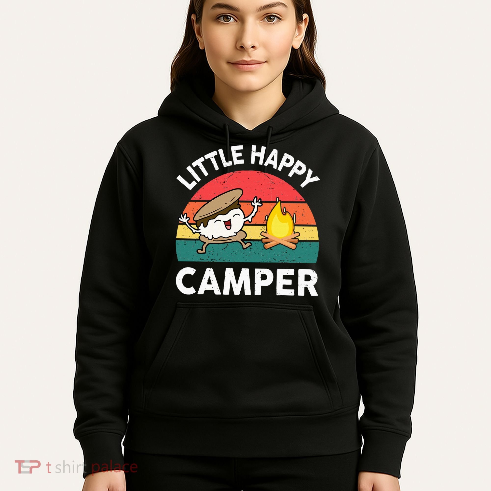 Little Happy Camper Funny Smore Camping Hoodie